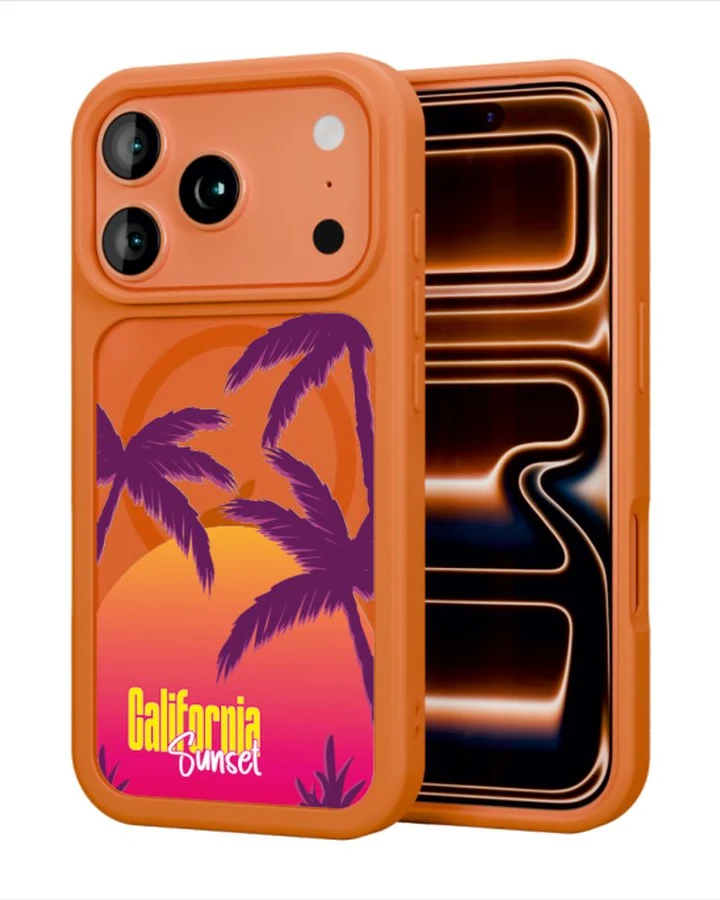 3D-рендер чехла California Sunset — контент для карточки товара